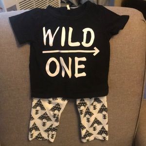 “Wild One” 1 year old outfit + bonus onesie